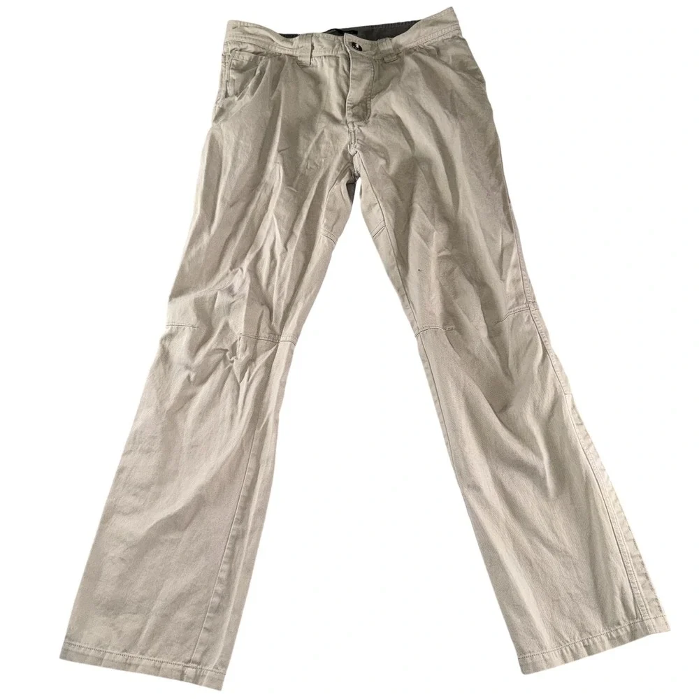 Nau Pants Mens 32x31 Beige Organic Cotton Chino Khakis Straight Leg Casual